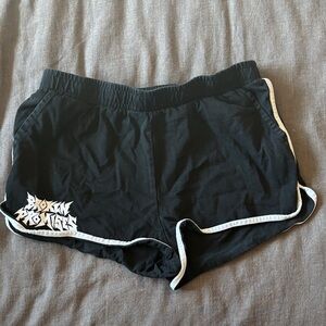 Black Athletic Shorts with White Trim
